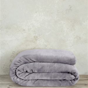 Nima Home - Κουβέρτα Βελουτέ Υπέρδιπλη 220x240 Coperta - Smoky Lilac