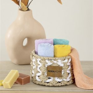 Nima Home - Καλαθάκι  με 5 τεμάχια Λαβέτες - Bamboo Calm