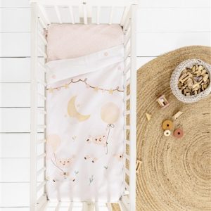 Nima Home - Σετ Σεντόνια Λίκνου - Little Sheep - (2 x 70x110)