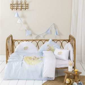 Nima Home - Σετ Σεντόνια Κούνιας με Λάστιχο - Tiggy - (1 x 70x140+15 + 1 x 120x170 + 1 Μαξιλαροθήκη 30x40)