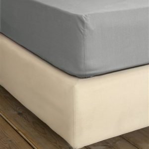 Nima Home - Σεντόνι Μονό με Λάστιχο Unicolors - Medium Gray