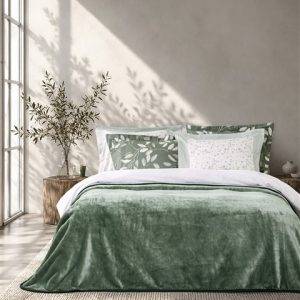 Nima Home - Κουβέρτα Βελουτέ Γίγας 240x260 Coperta - Forest Green